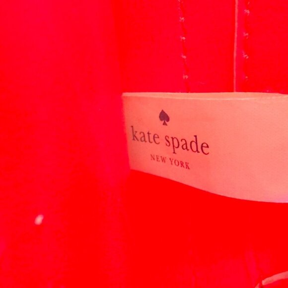 KATE SPADE Arbour Hill Elodie Handbag Beige Red Adjust Detachable Strap Handles - Picture 10 of 15